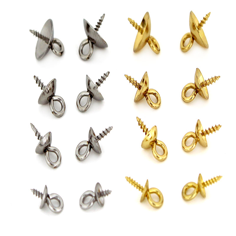 Jewelry Making Kit For Adults - 20個入り ステンレス製クラスプ フック スクリューアイピン ベイルペグ 半穴ビーズ
