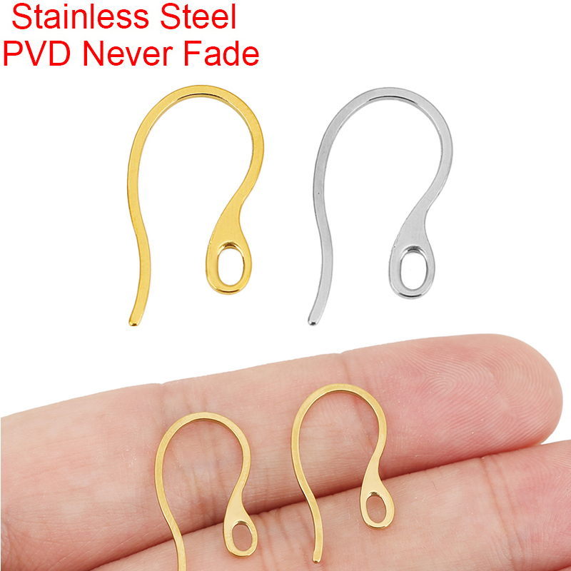 Jewelry Making Kit For Adults - 20個入り 低刺激性ステンレス製イヤリングフック PVD加工で色褪せなし 丈夫なイヤリング留め具 DIYジュエリー用品用