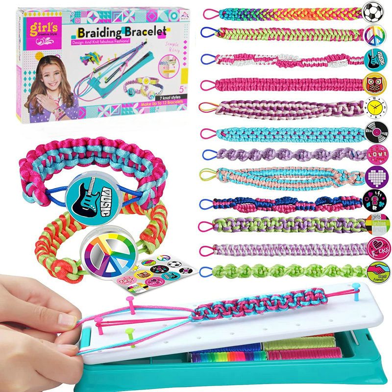 Jewelry Making For Birthday Party - 友情ブレスレット作成キット 女の子用 DIY クラフトキット おもちゃ 誕生日