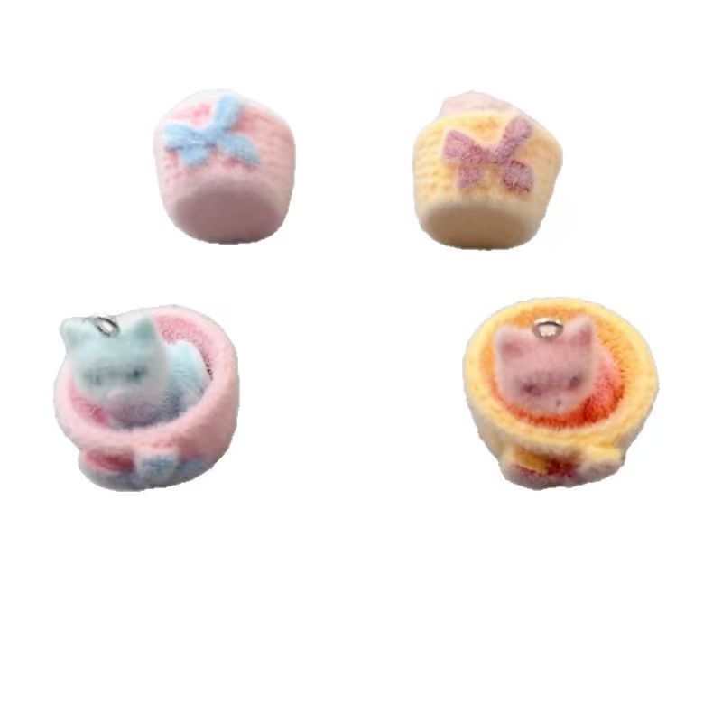 4個入り3Dぬいぐるみ樹脂製猫ペンダント、DIYジュエリー製 - Jewelry Making For Birthday Party のレビューと価格