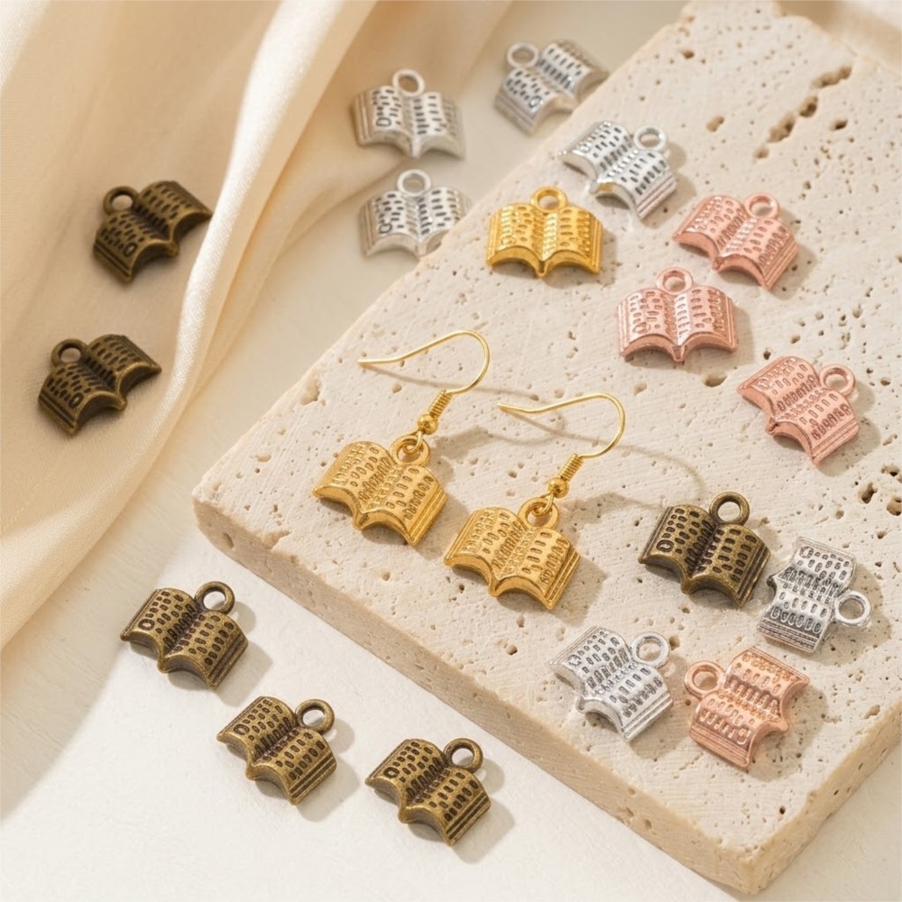 10/20/100 個チャームオープンブック 12 × 11 - Jewelry Making Guide Book のレビューと価格