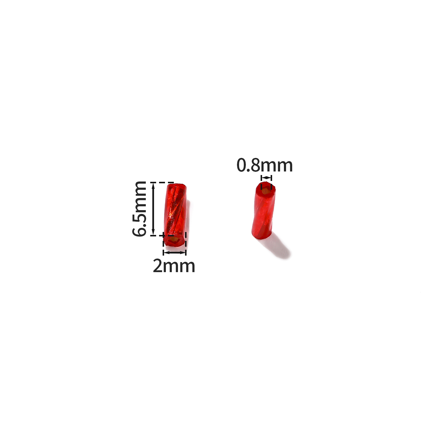 10g/ロット 2x6.5mm マルチカラースパイラルチュー - Crimp Bead Tube のレビューと価格