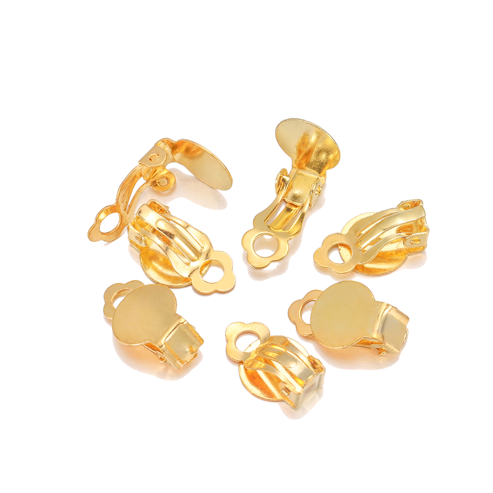 50個/ロット 10mm メタルイヤークリップ イヤリング  - Jewelry Making Kit のレビューと価格