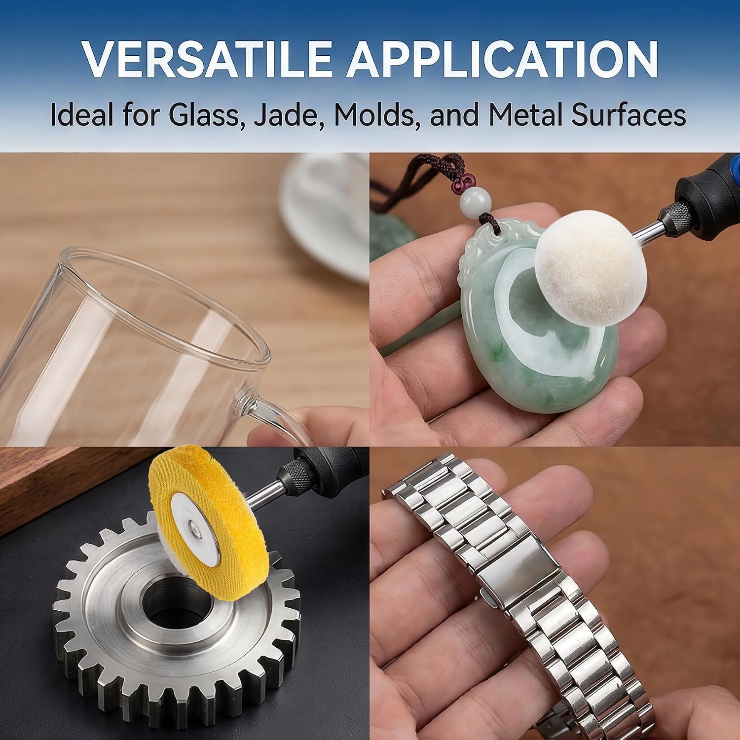 20個入り 1インチ 黄色布バフ研磨ホイールセット、3mmシ - Jewelry Making Kit のレビューと価格