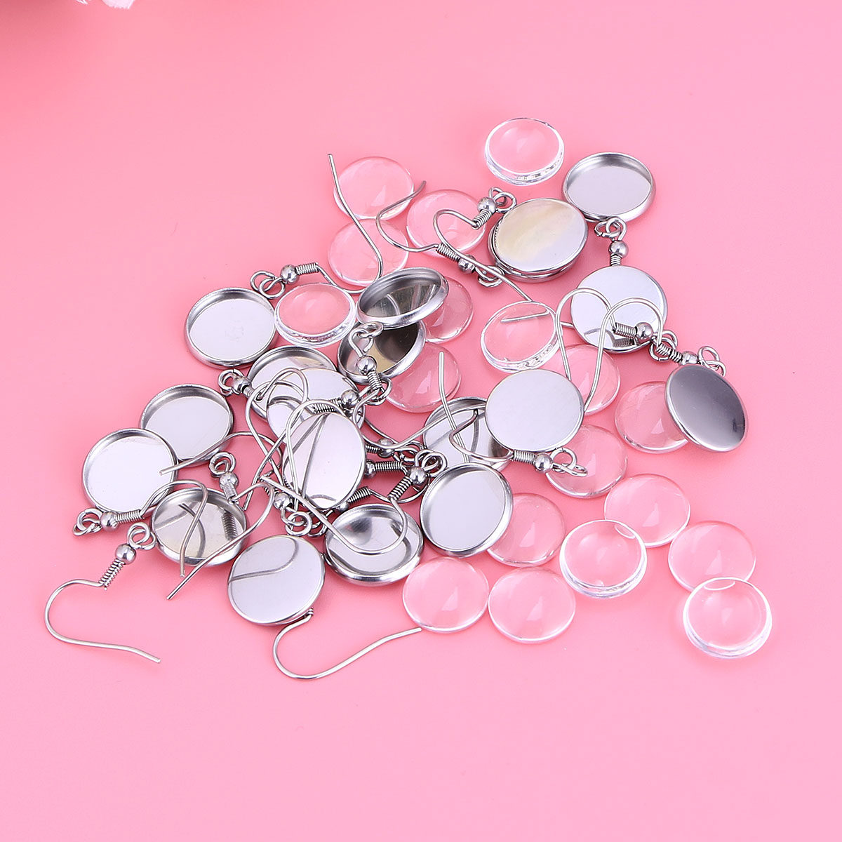 20個入り ステンレス製 イヤリングワイヤー用フック（未加工 - Jewelry Making For Birthday Party のレビューと価格