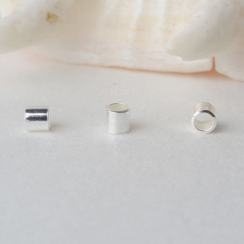 ジュエリーを作るための925スターリングシルバーの低刺激性ル - Crimp Bead Tube のレビューと価格