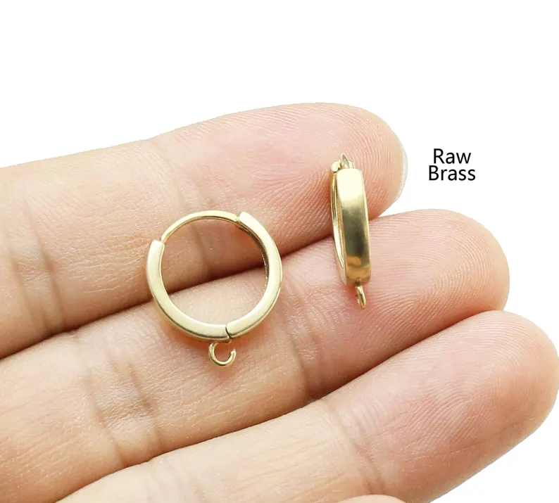 10個の真鍮イヤーフープ、レバーバックイヤリングフック、イヤ - Jewelry Making Kit For Adults のレビューと価格