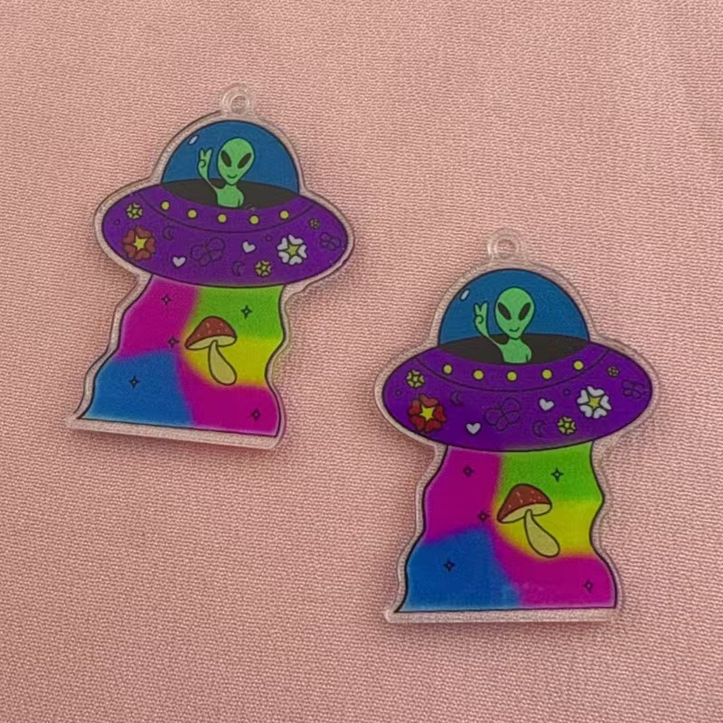 10 個クロスボーダー人気の楽しいアクリルエイリアンキャラク - Jewelry Making For Birthday Party のレビューと価格