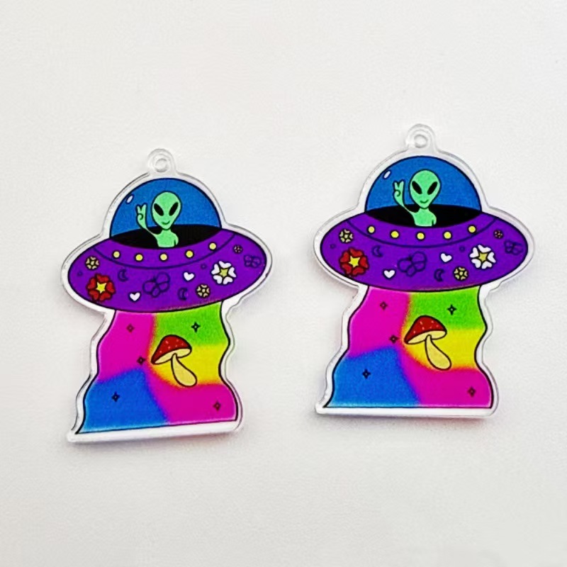 10 個クロスボーダー人気の楽しいアクリルエイリアンキャラク - Jewelry Making For Birthday Party のレビューと価格