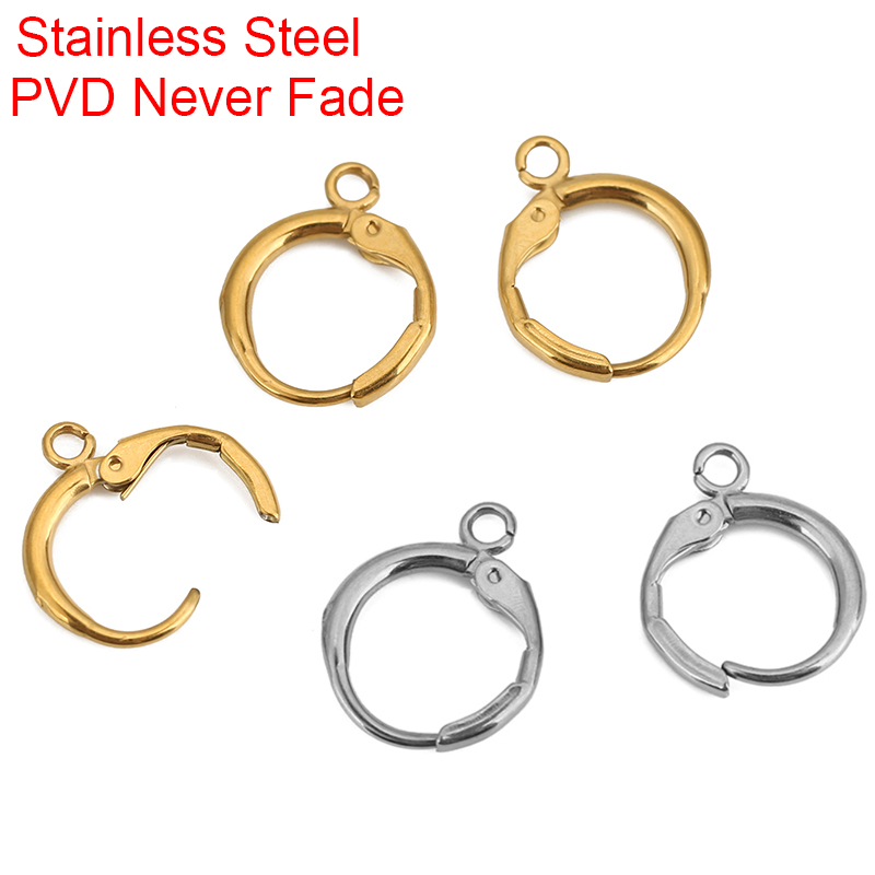 10 個 PVD ​​色褪せないステンレス鋼のイヤリングフッ - Jewelry Making Kit For Adults のレビューと価格