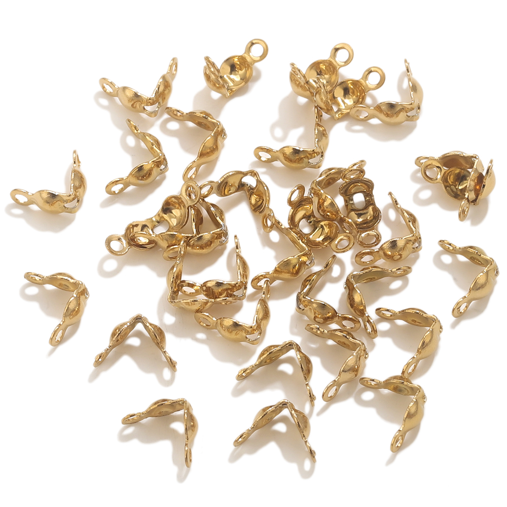 50個 PVD金メッキ ステンレス コネクター クラスプ ク - Jewelry Making Material のレビューと価格