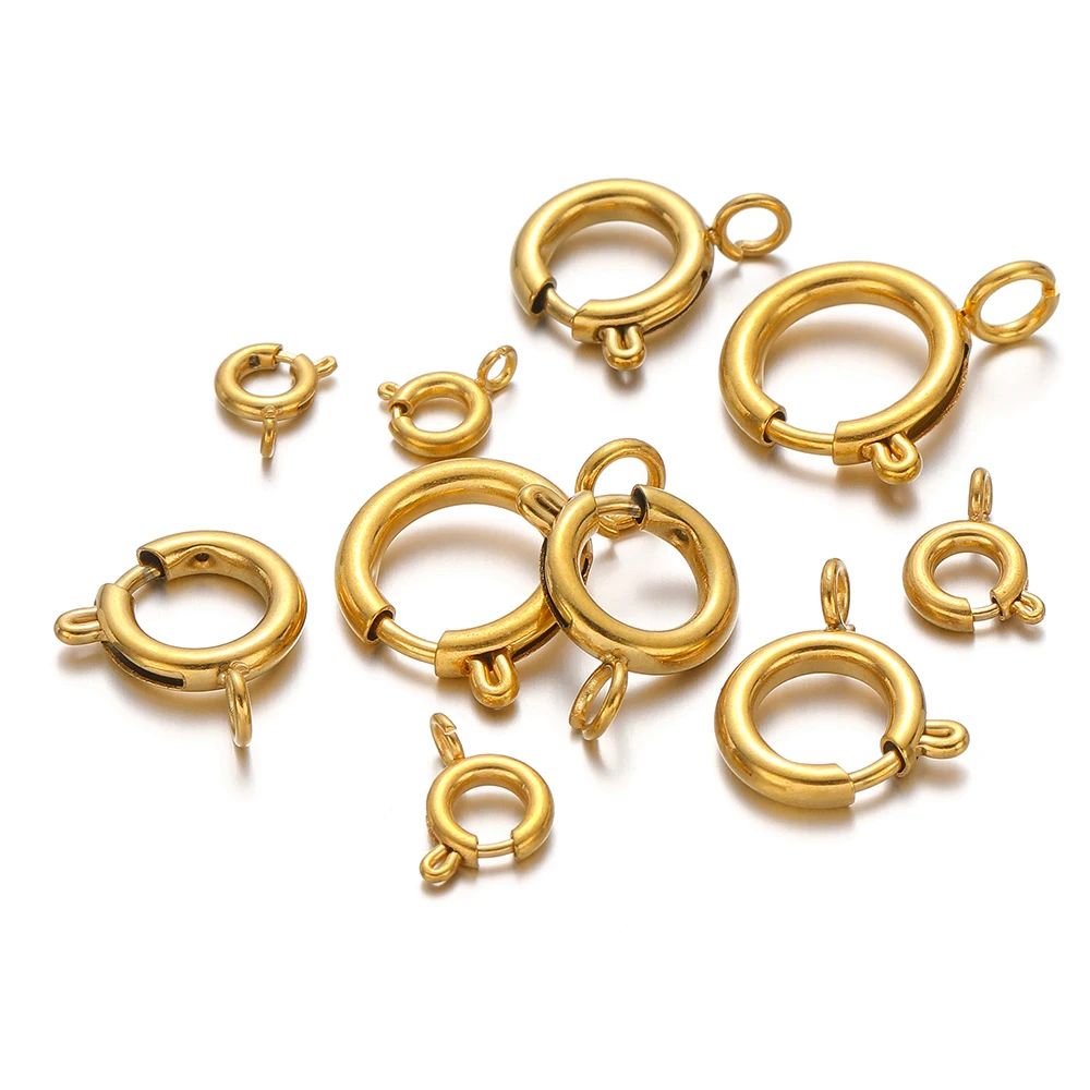 10個入り ステンレス製 スプリングリングクラスプ ラウンド - Jewelry Making Material のレビューと価格