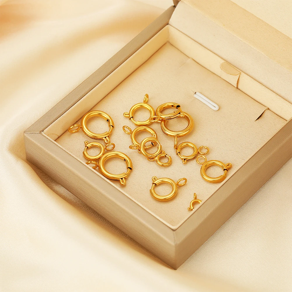 10個入り ステンレス製 スプリングリングクラスプ ラウンド - Jewelry Making Material のレビューと価格