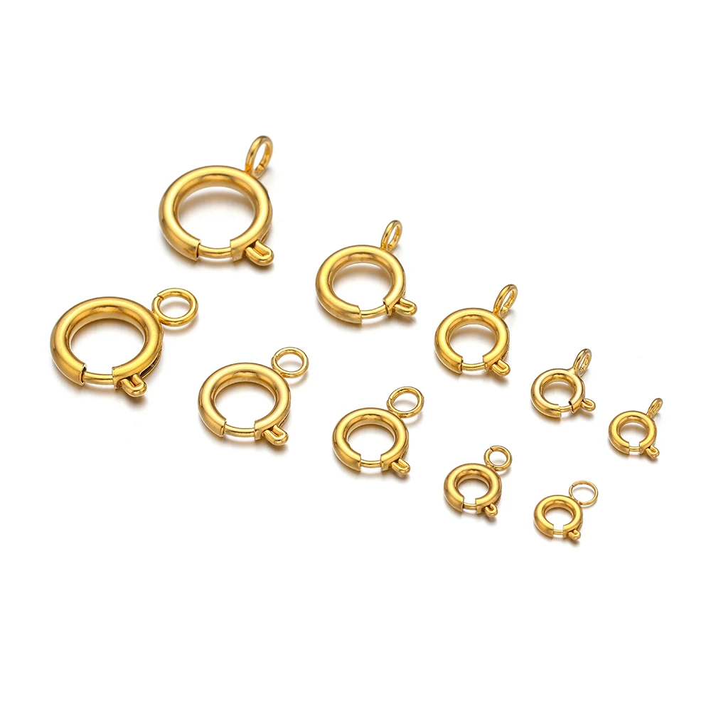 10個入り ステンレス製 スプリングリングクラスプ ラウンド - Jewelry Making Material のレビューと価格