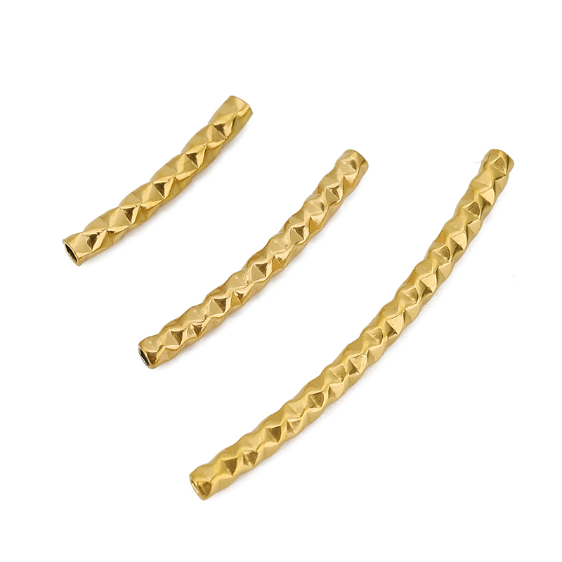 10 個 PVD ​​ステンレス鋼湾曲スペーサービーズ 15 - Crimp Bead Tube のレビューと価格