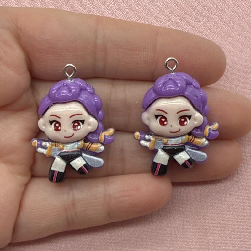 10個入り樹脂製漫画ペンダント、DIYジュエリー製作イヤリン - Jewelry Making For Birthday Party のレビューと価格