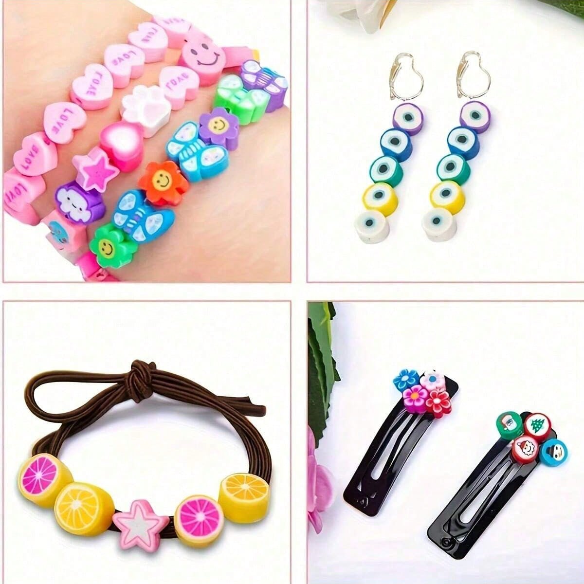 1450/1200/250個入りポリマークレイビーズセット、 - Jewelry Making Kit のレビューと価格