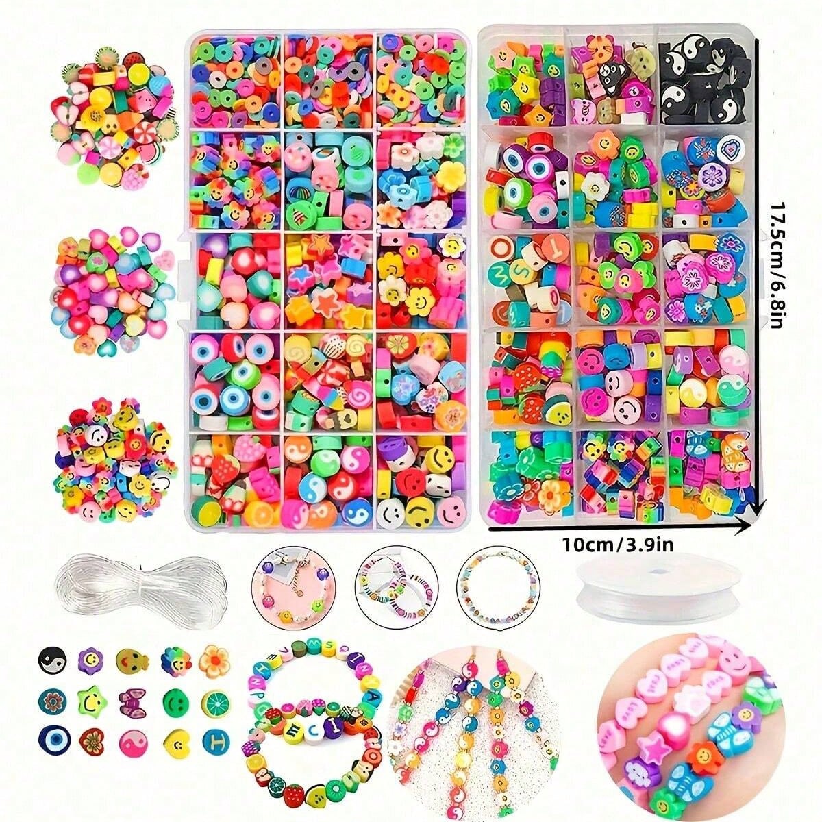 1450/1200/250個入りポリマークレイビーズセット、 - Jewelry Making Kit のレビューと価格