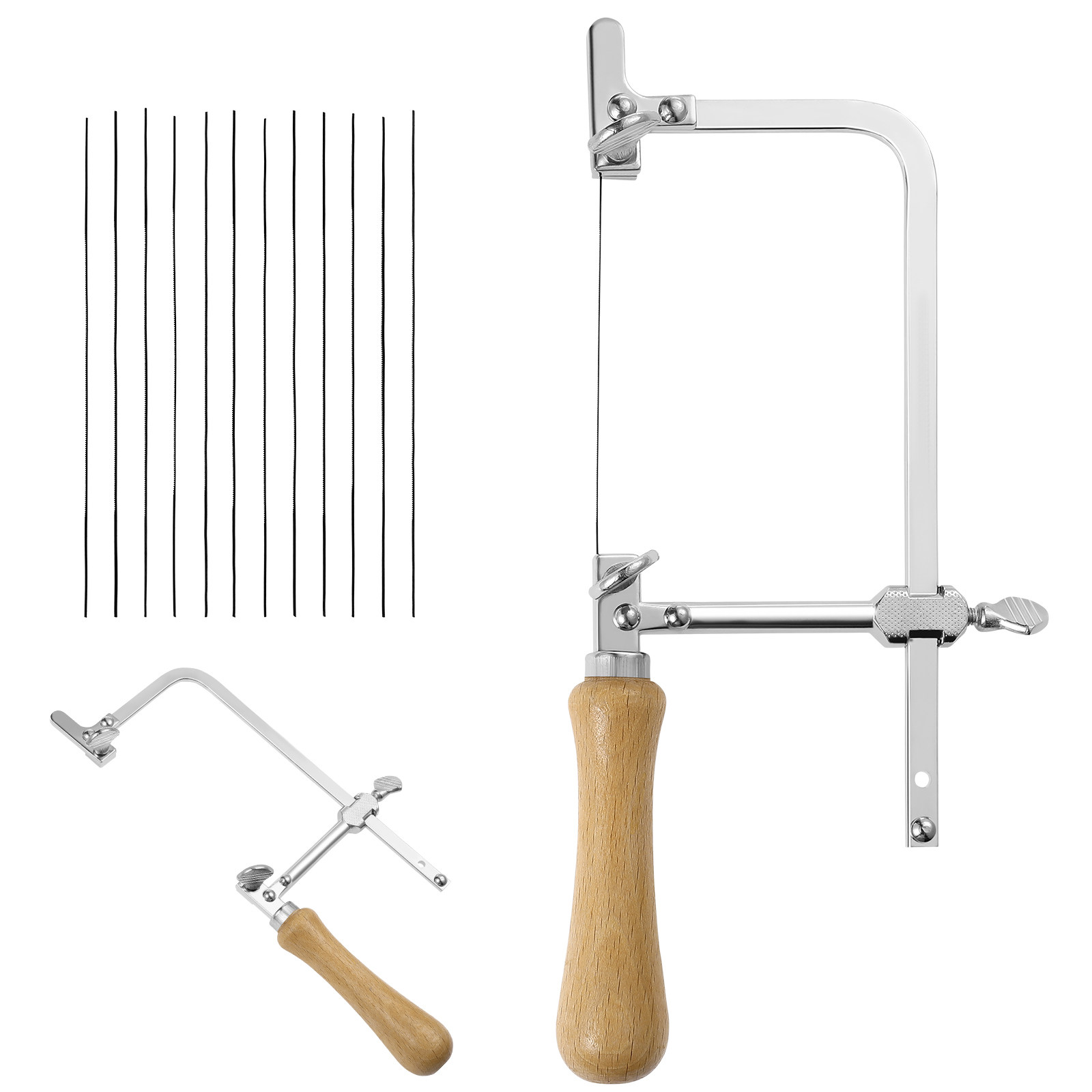木製ハンドル付きの弓鋸。ジュエリー製作用具。調整可能なU字型 - Jewelry Making Kit のレビューと価格