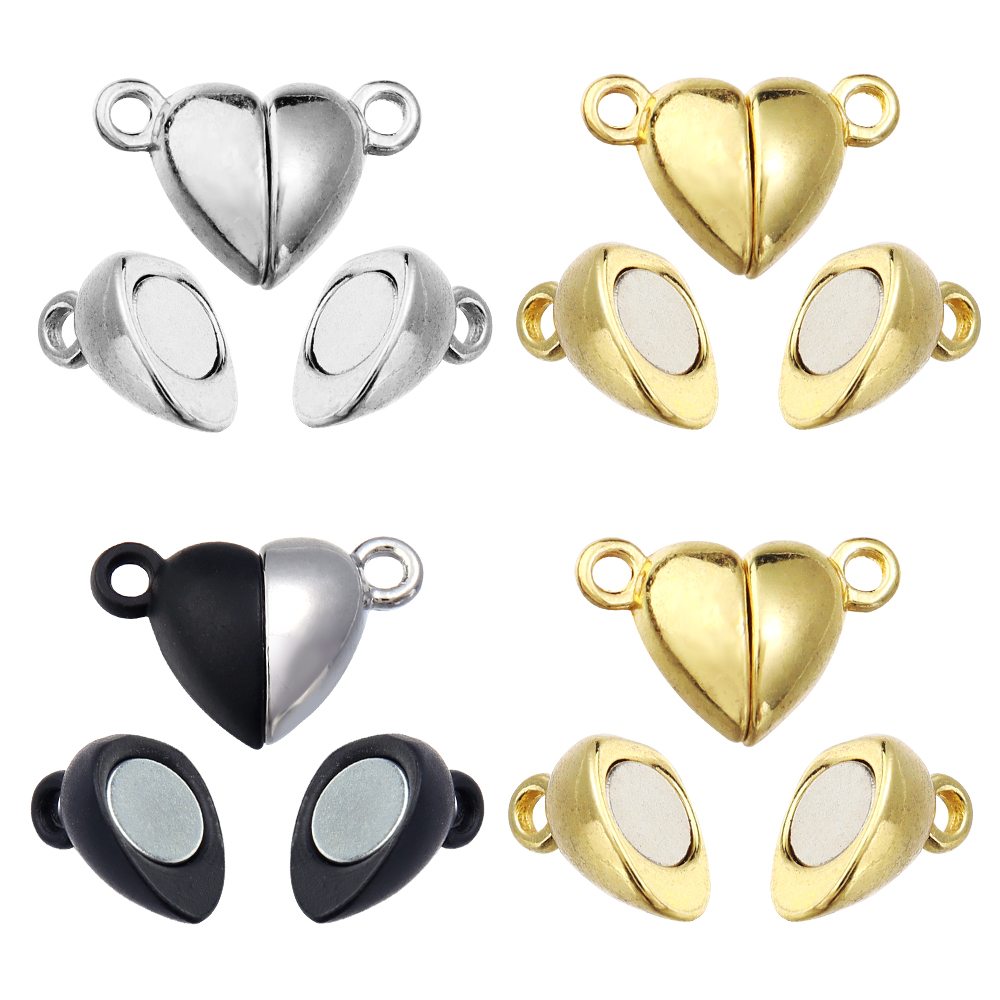 5 ピース/ロット合金ラブハート型磁気クラスプネックレスブレ - Jewelry Making Kit For Adults のレビューと価格