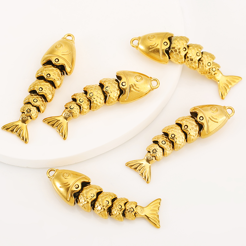 2 個ステンレス鋼スイングフィッシュチャームスプライスフィッ - Jewelry Making Tools And Supplies のレビューと価格