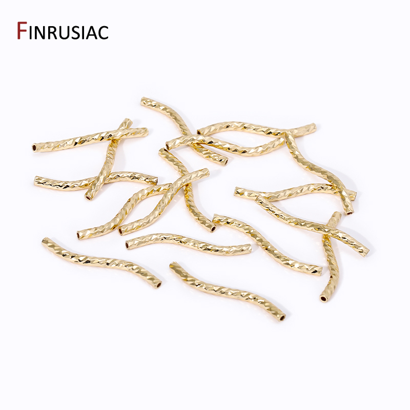 14/18K金メッキ真鍮製20/30mmロングカーブS字型チ - Crimp Bead Tube のレビューと価格