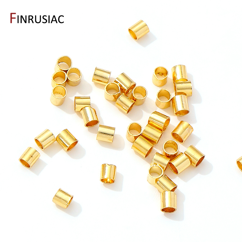 18K金メッキ真ちゅうチューブビーズ、圧着端、DIYネックレ - Crimp Bead Tube のレビューと価格