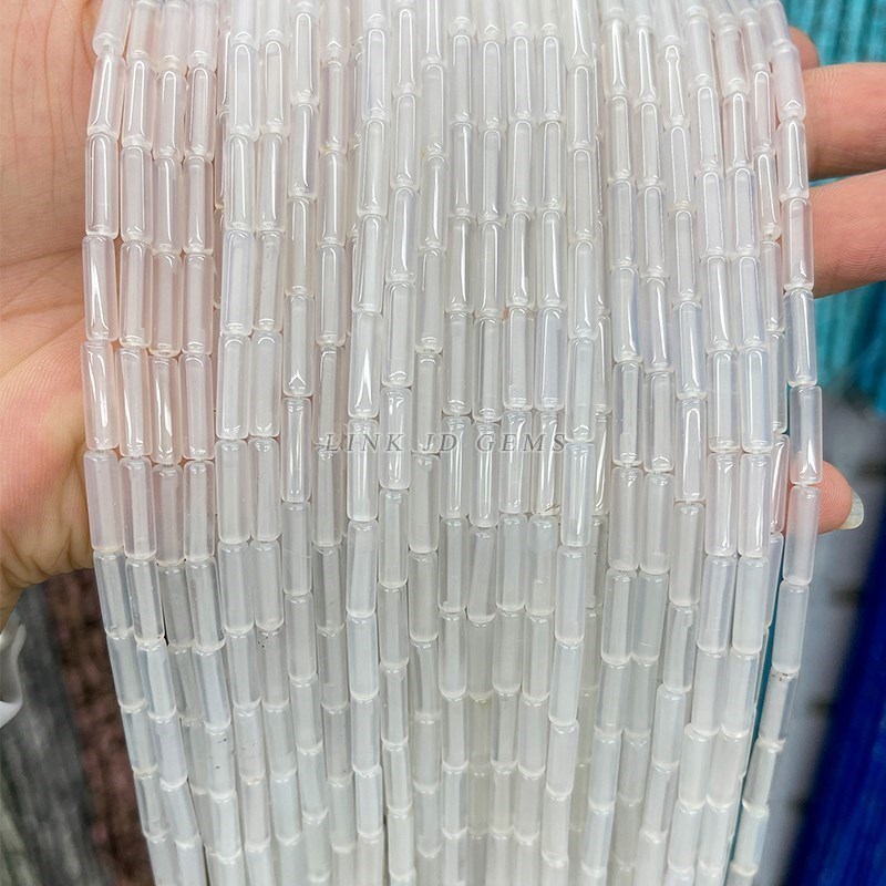 ジュエリー作り用の天然瑪瑙石管,列の形をした大きな円筒形ナッ - Crimp Bead Tube のレビューと価格