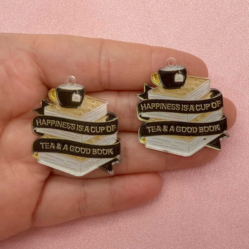 アクリルブックコーヒー引用ペンダント10個。 DIY ジュエ - Jewelry Making Guide Book のレビューと価格
