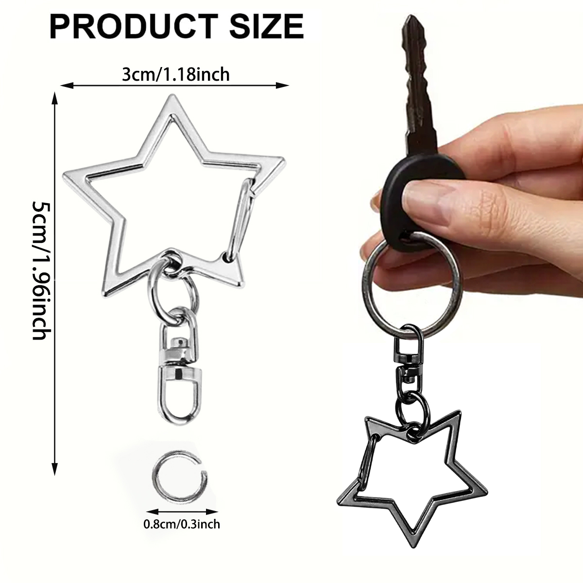 5/15/25/50セット 星型スナップキーホルダー ロブス - Jewelry Making Kit のレビューと価格