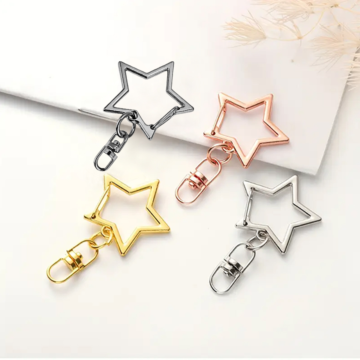 5/15/25/50セット 星型スナップキーホルダー ロブス - Jewelry Making Kit のレビューと価格