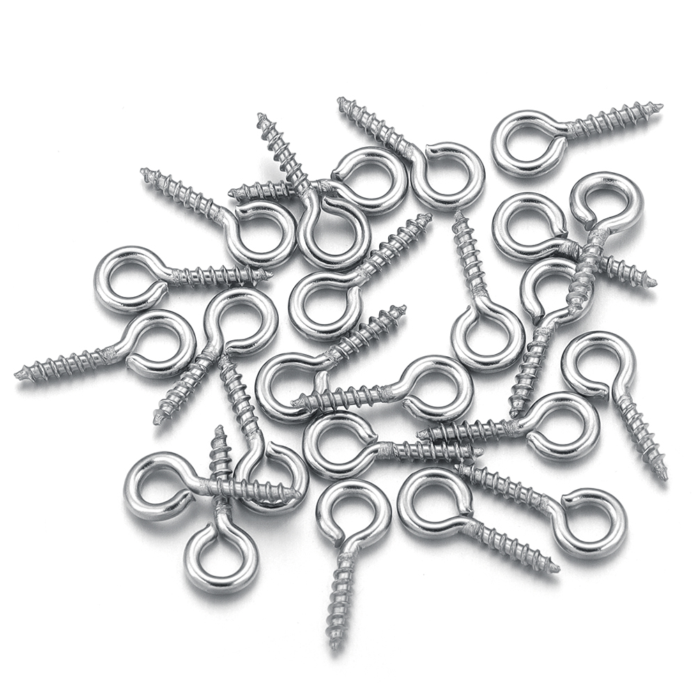 100 ピース/ロットステンレス鋼ミニスクリューアイピンペン - Jewelry Making Tools And Supplies のレビューと価格