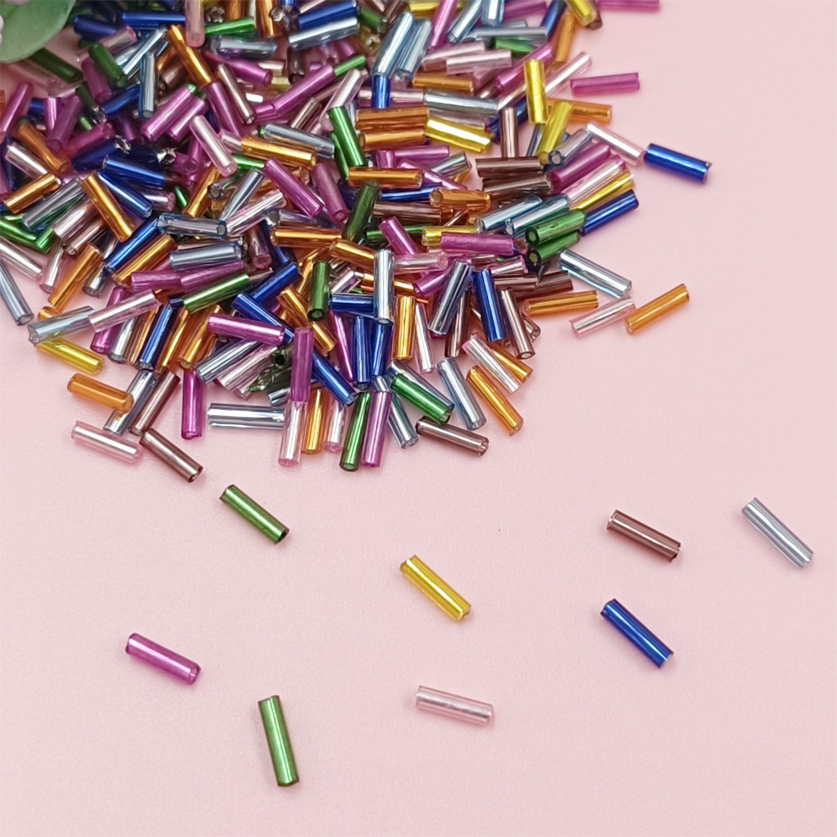 ジュエリー作り用ガラス管ルースビーズ、DIYクラフト、カラフ - Crimp Bead Tube のレビューと価格