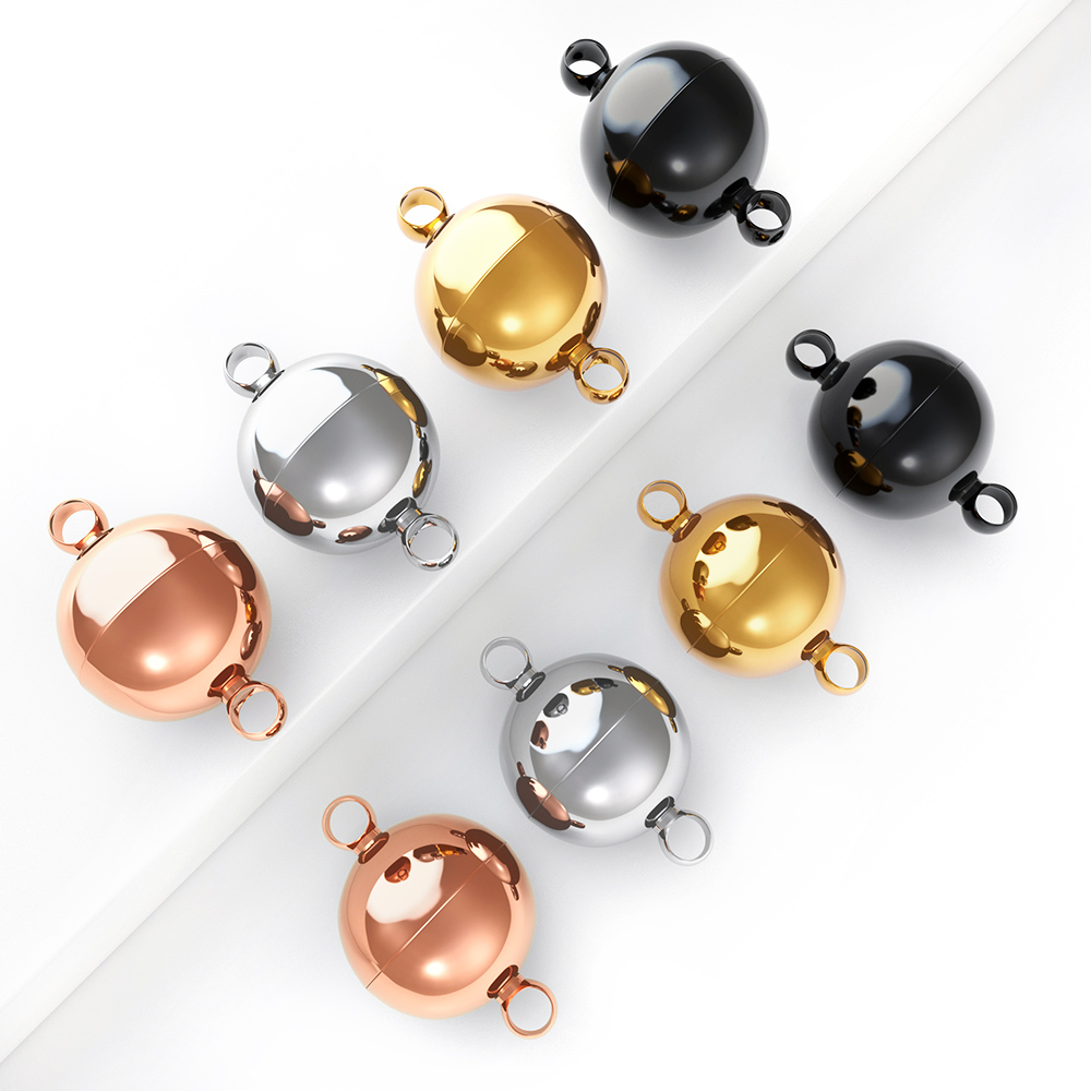 2個入り ステンレス製 マグネット式留め金具 ボール型エンド - Jewelry Making Kit For Adults のレビューと価格