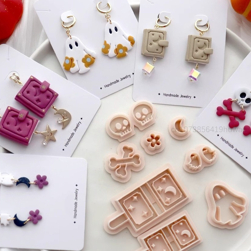 ハロウィンスタームーンブックポリマークレイカッターイヤリング - Jewelry Making Guide Book のレビューと価格