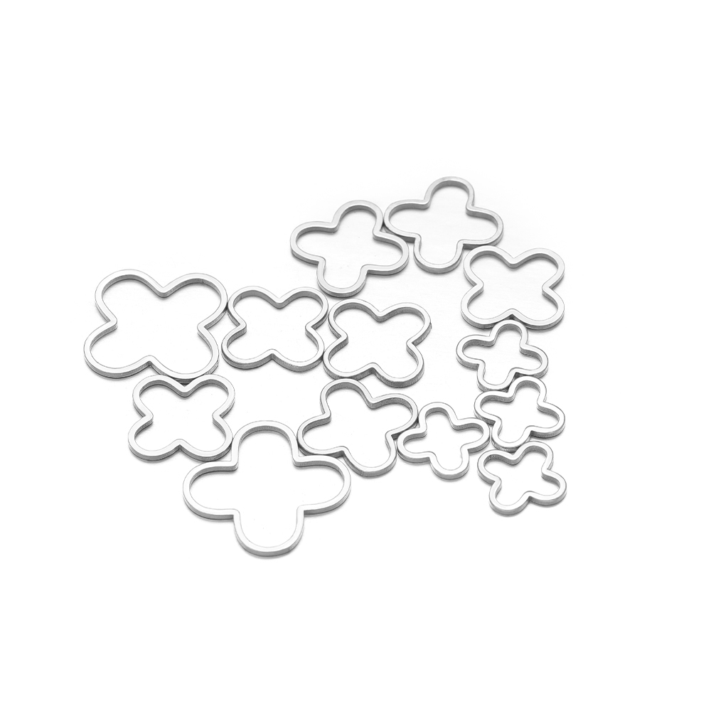 20/50 個四つ葉の花チャームステンレス鋼ブレスレットコネ - Jewelry Making Tools And Supplies のレビューと価格