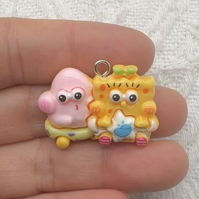 10個入り漫画風樹脂ペンダント、DIYジュエリー製作イヤリン - Jewelry Making For Birthday Party のレビューと価格