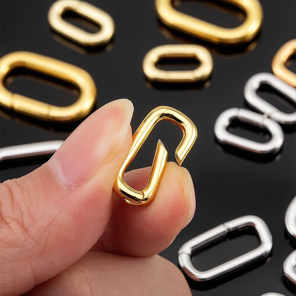 2個入り 18K金メッキ オーバルカラビナネックレスクラスプ - Jewelry Making Kit For Adults のレビューと価格