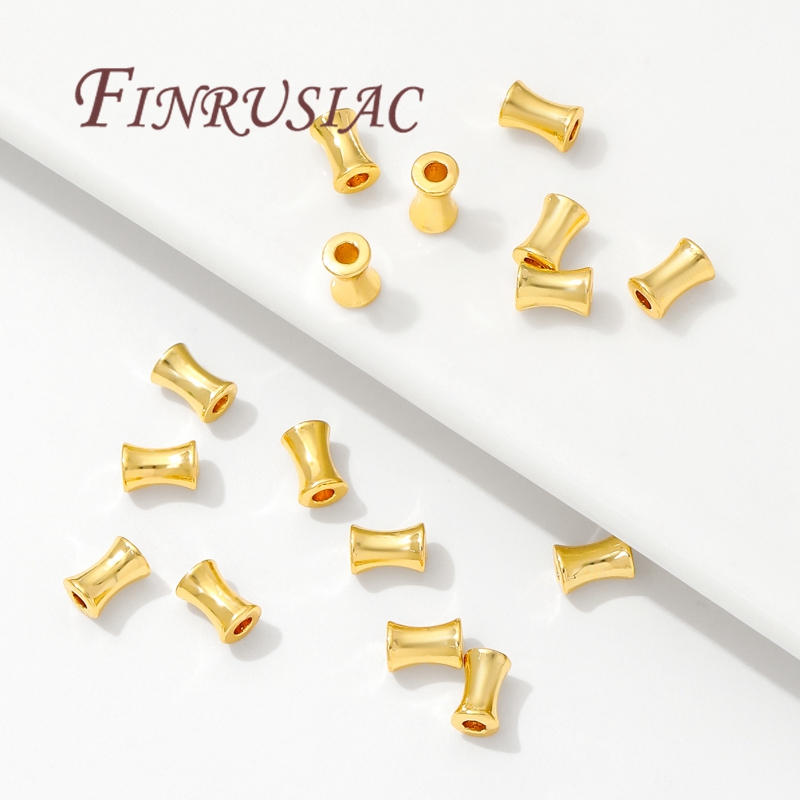 ブレスレット用18Kゴールドメッキ真鍮チューブビーズ、ジュエ - Crimp Bead Tube のレビューと価格